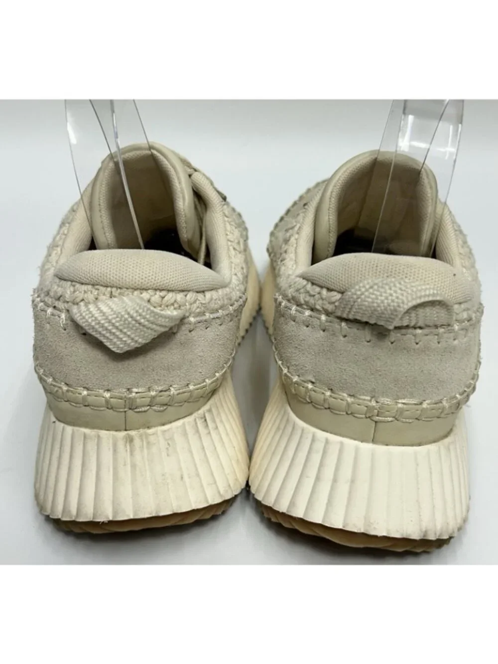 Dolce Vita Dolen Platform Sneakers Womens Size 9.5 Ivory Low Top Lace-Up Casual